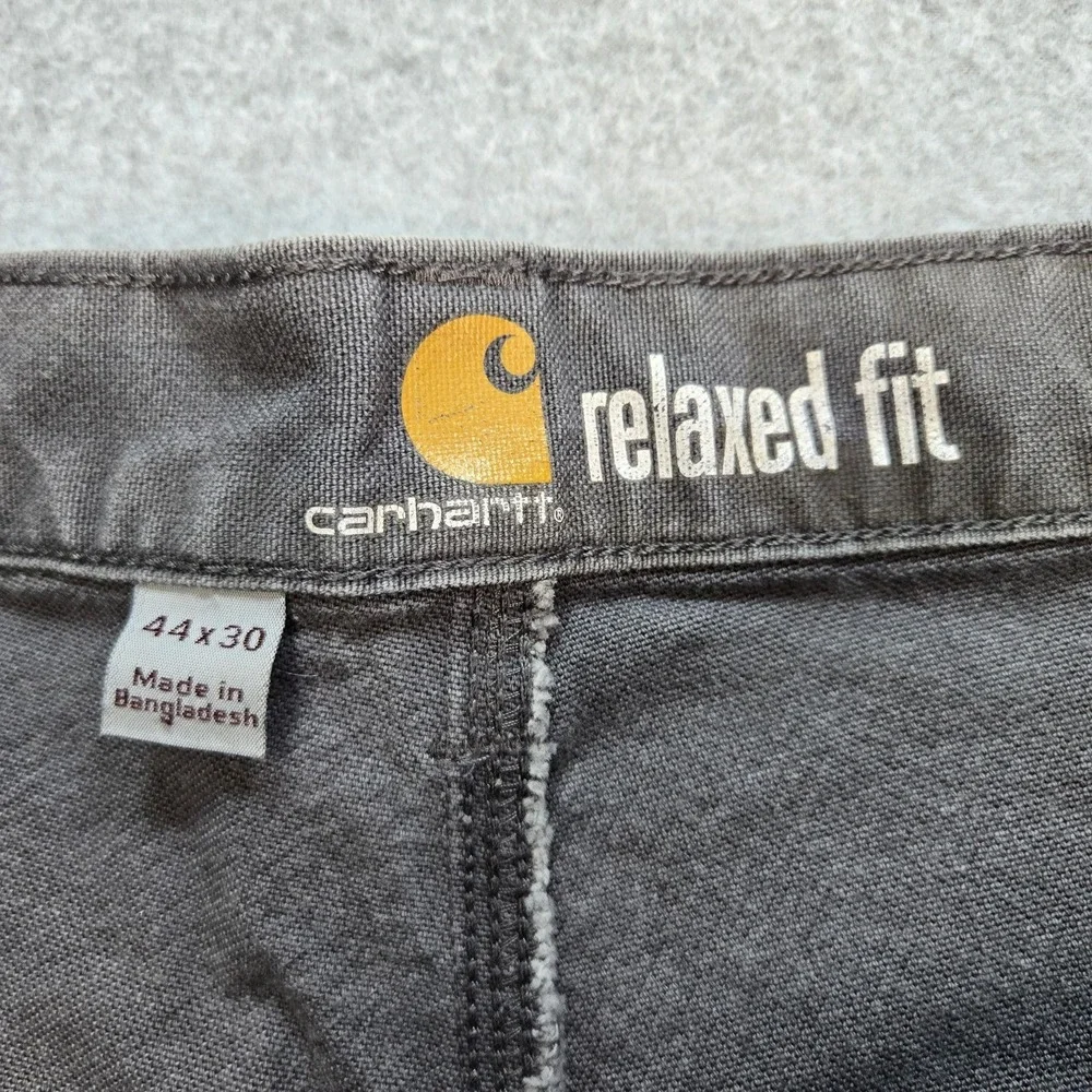 Carhartt Pants Mens 42x28 Gray Carpenter Relaxed Cotton Canvas Workwear Pockets